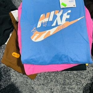 Nike Blue and Orange Graphic Tee
